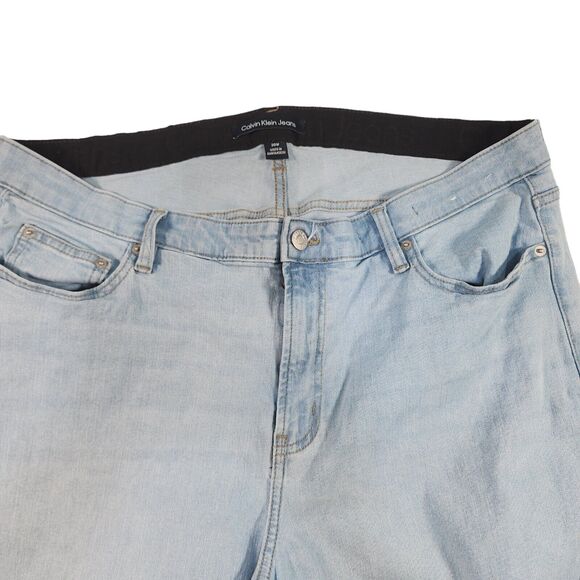 CALVIN KLEIN Jeans High Rise Straight Womens Plus Size 20W Distressed - Picture 3 of 7